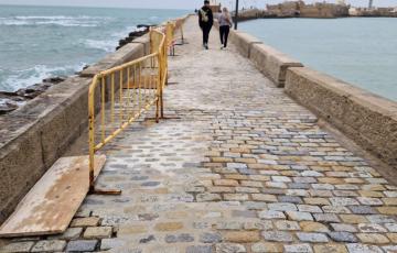 Estado actual del camino que conecta con el castillo de San Sebastían