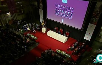 Imagen de archivo de la gala de entrega de los Premios Cortes de Cádiz. 