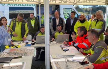 Imagen del simulacro en el aeropuerto de Jerez