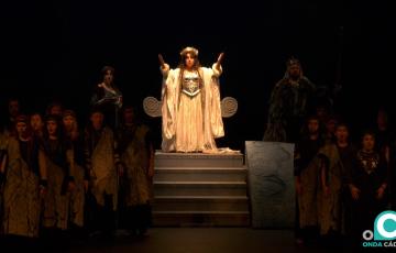 Representación, este miércoles, de la obra Norma de Vincenzo Bellini en Cádiz. 