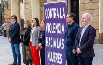 Un momento del acto en la plaza de San Juan de Dios
