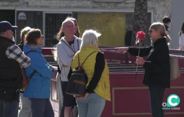 Un guía durante sus explicaciones en la pasada Semana Santa 