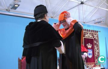 Un momento del acto en la Facultad de Filosofía y Letras de la capital gaditana
