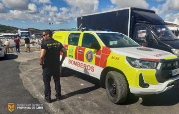 Los bomberos trabajan durante este fin de semana con motivo de la celebración de la competición. 