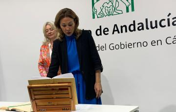 Acto de toma de posesión de la nueva delegada territorial de Turismo, Cultura y Deporte, Tania Barcelona. 