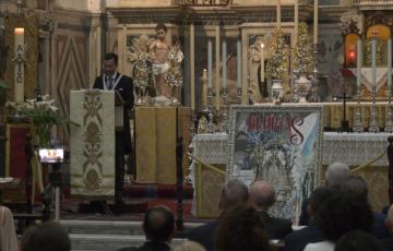 Juan Carlos Torrejón pronuncia su pregón de las Glorias en iglesia de Santo Domingo. 
