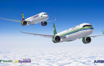 Aviones Airbus de la familia A320neo para Grupo Saudia en una imagen promocional