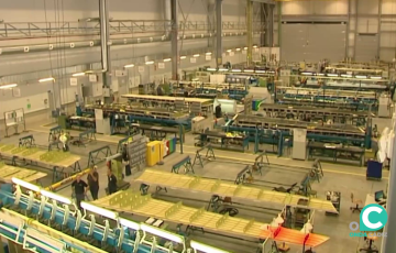 Interior de la factoría de construcción aeronaútica 