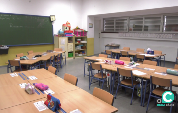 Aula de un colegio de Cádiz