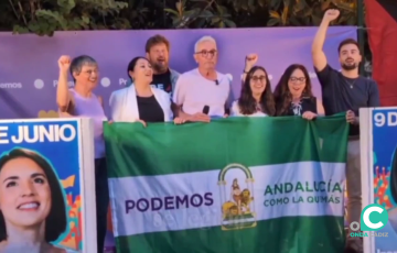 Cañamero en un mitín en la presente campaña de las elecciones europeas 2024