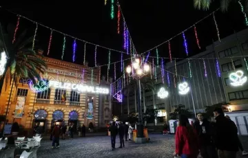 Imagen de archivo del alumbrado de Carnaval en Plaza Fragela.