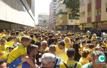 Imagen de los aficionados en la previa de un encuentro de la pasada temporada