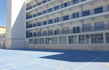 Imagen del patio del instituto San Severiano de la capital gaditana. 