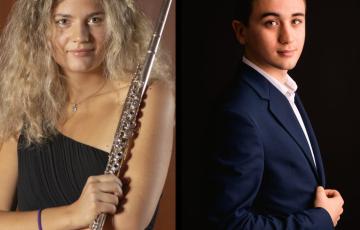 Dúo de flauta y piano formado por Margherita Brodski y Marco Ferrando Pelegrí.