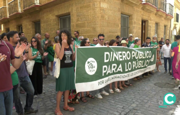 Un momento de la movilización en la calle Antonio López