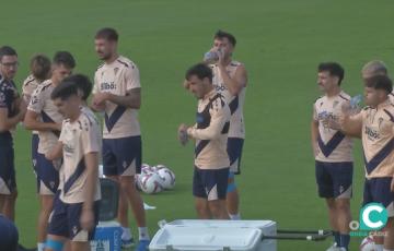 Imagen del equipo entrenando en la Ciudad Deportiva