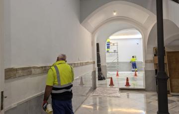 Las intervenciones en el edificio van a buen ritmo