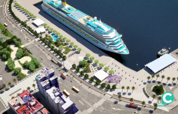 Una proyeccion de como quedará la futura imagen del muelle de la ciudad tras la ejecución del proyecto