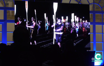 Un momento de la proyección en el Palacio Provincial 