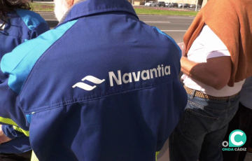 Trabajador de Navantia en una de las últimas concentración, en una imagen de archivo.