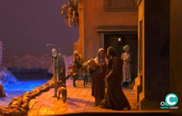 Imagen del belén municipal inaugurado este jueves por el Ayuntamiento y la Asociación de Belenistas de Cádiz. 