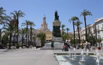 La plaza de San Juan de Dios donde ocurrieron los hechos.