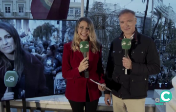 Un momento del directo efectuado el pasado sábado desde la plaza de San Juan de Dios