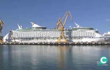 Vista de uno de los diques de la factoria gaditana