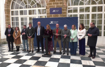 Un momento de la intervención de la formación politica linense durante este martes