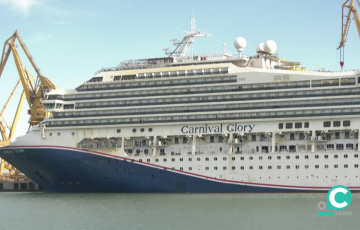 Uno de los cruceros Carnival en la factoría de Cádiz en una imagen de archivo