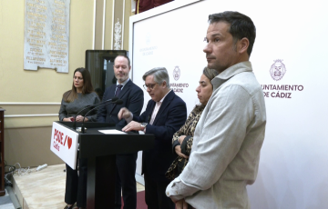 Un momento de la rueda de prensa ofrecida en el el Ayuntamiento