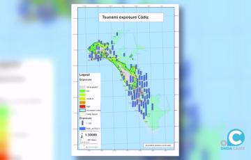 Imagen de la evaluación del riesgo de maremotos en la capital gaditana