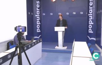 Un momento de la rueda de prensa del diputado nacional de la formación Miguel Sastre Uyá