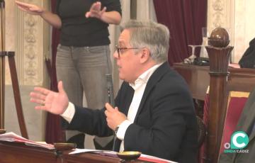 Torres durante la intervención en un Pleno en una imagen de archivo