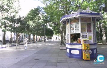 Imagen del kiosco ‘Criso' en Plaza de Mina. 