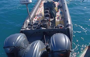 Imagen de archivo de una narcolancha intervenida por la Guardia Civil