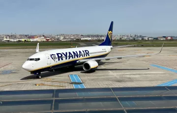 Un avión de Ryanair. 