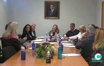 Un momento de la reunión mantenida en la sede de la patronal de hostelería
