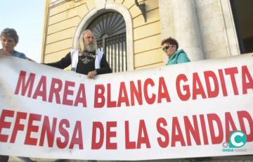 Movilización por la sanidad en la capital gaditana, en una imagen de archivo.