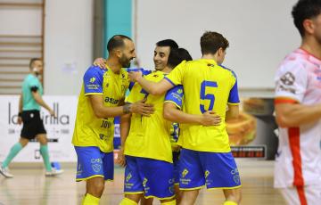 Momento del partido del CD Virgili Cádiz frente al Visever Futsal Villarrobledo.