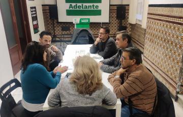 Un momento del encuentro en la sede de la formación en la capital gaditana