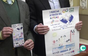 Detalle del cartel durante la presentación.