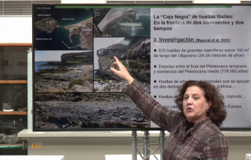 Un momento de la presentación de los resultados de la excavación en la zona del Estrecho
