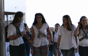 Estudiantes en una visita de formación en la provincia