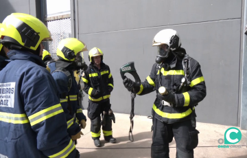 Un momento de la demostración de uno de los ejercicios