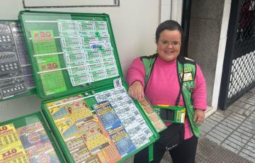 La vendedora de la ONCE María Ángeles Pérez.