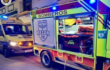 Vehículo de Bomberos en un incendio en Jerez.