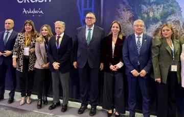 Autoridades de la provincia y de la Junta en la cita celebrada en la capital germana.