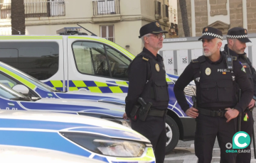 Policias locales en una imagen de archivo