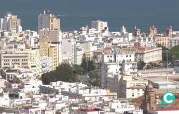 Vista area de la ciudad en una imagen de archivo